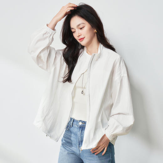 25春季酷飒休闲户外工装风小立领廓形夹克宽松拉链时尚外套！ 商品图1