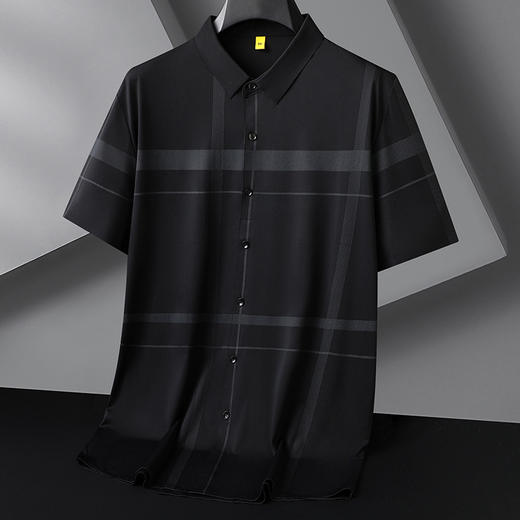 【封口款】【冰丝弹力】【DG】大依优型大码套头短袖衬衫加肥大码男士冰丝半袖衬衣POLO衫夏季薄款肥佬时尚休闲 商品图5