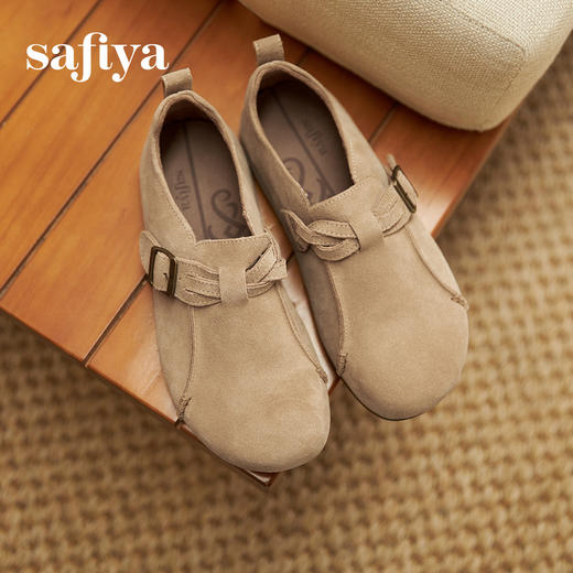 预售10天|Safiya/索菲娅2025春新款复古勃肯鞋深口懒人软底单鞋SFD1112272 商品图2