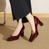 【预售5天】简约柔软通勤春夏季新款鞋子方头粗跟高跟鞋气质正装浅口单鞋女ZF&25081 商品缩略图0