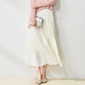 【高货sh】全新升级【铂金会员146/天猫199/差价53】(15210) 洛诗琳25春夏流光半身裙流动珠光感丝质百褶大裙摆A字裙