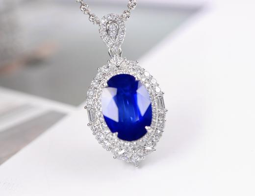 3.8ct刻面蓝宝石吊坠 商品图0