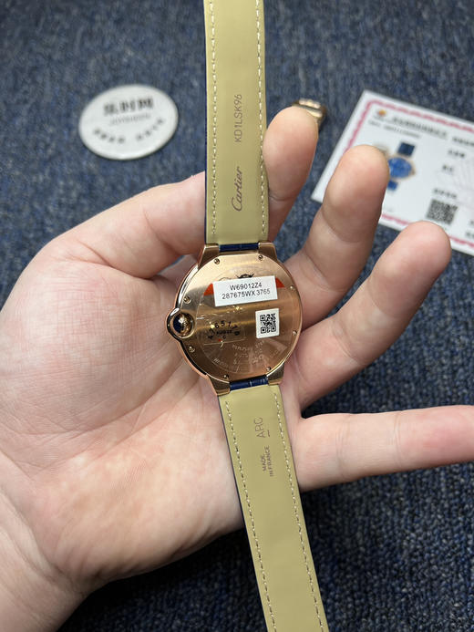 原单品质渠道货 特惠【真金款】新款 18K玫瑰金表到货！瑞士机 卡地亚蓝气球系列 男款大号42mm机械 瑞士进口ETA-2824/2892全自动机械机芯 商品图5