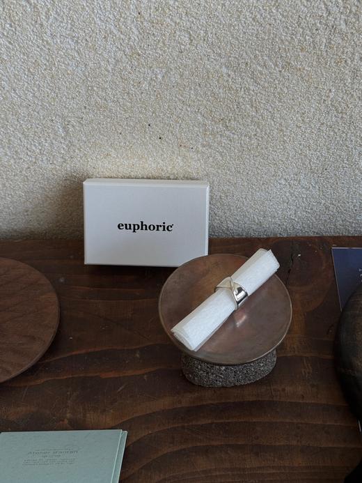 euphoric 银质缎带双向耳夹/戒指(Ribbon 2way Earcuff 4414) 商品图5