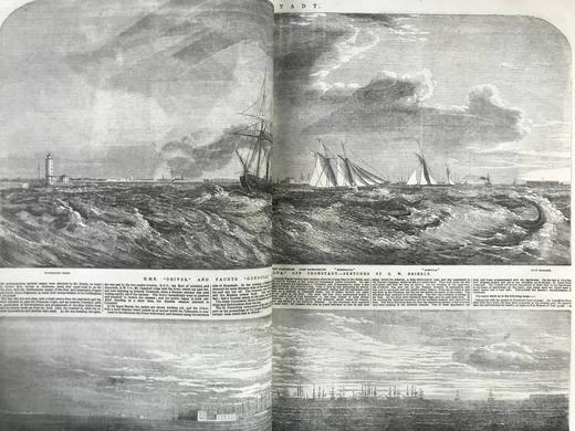 41.5*29cm！1854年 伦敦新闻画报 数百幅版画插图 真皮精装8开 商品图7