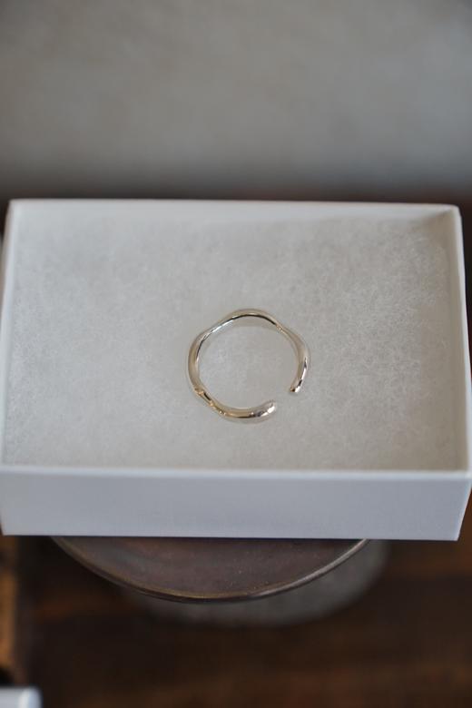 euphoric 银质曲线戒指/耳夹(Curve ring 4415) 商品图2