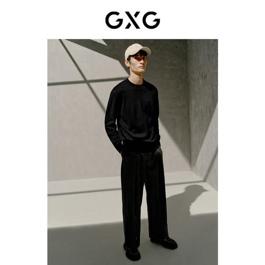 GXG奥莱 男士冬热卖保暖双色简约提花羊毛衫#10C120017I 商品图1