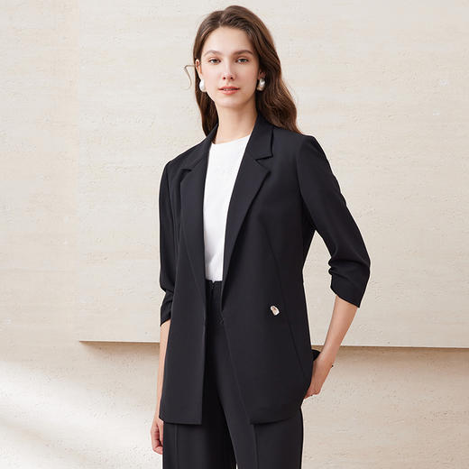 EITIE爱特爱精致通勤ol气质百搭收腰一粒扣西装外套2025夏季新款B2503602 商品图2