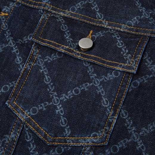 GXG男装秋季热卖牛仔夹克翻领时尚休闲满身印花外套男 商品图3