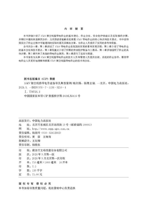 35kV架空线路带电作业指导及典型案例 商品图3