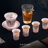 【福气重叠 好运连连】福叠·茶器套组/冰种玉瓷茶具套组，徐建勇大师签章 品质保证，凝脂似玉 细腻莹润，堆金工艺 触感立体，精美包装 gao端豪礼 商品缩略图0