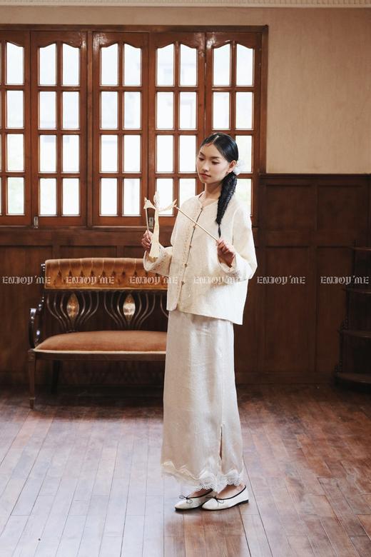 【门店同款】ENJOY春季云敛-春光推盏白茶清欢中式外套 161908335 商品图0