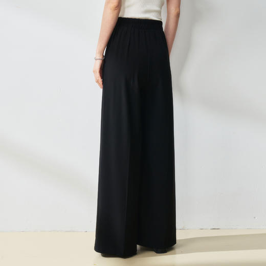 25春夏设计感系带长裤垂坠感不易皱高腰显瘦直筒拖地阔腿裤！ 商品图2