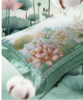 富安娜国绣独幅床单四件\国色系列·青荷映日 商品缩略图1