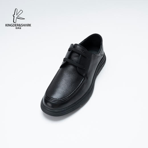 经典鲨2025年春季新款男士百搭黑色正装商务皮鞋KW266-513021 商品图4