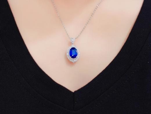 3.8ct刻面蓝宝石吊坠 商品图3