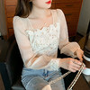 【蕾丝拼接雪纺衬衫】春秋季新款 小清新甜美方领别致碎花上衣小衫 商品缩略图2