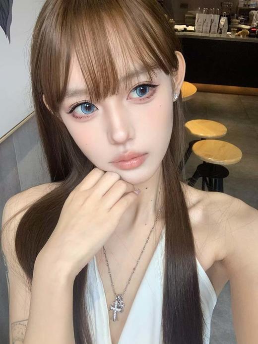 flowercolor 半年抛美瞳 泪钻冰蓝 直径14.5mm着色13.8mm 商品图5