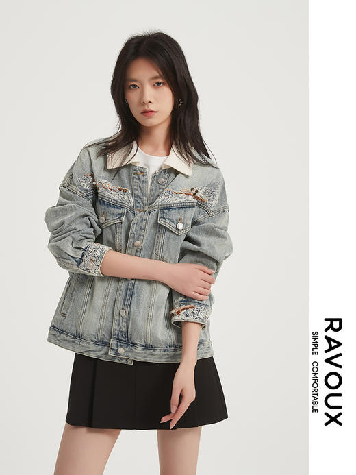 271419909钉珠牛仔外套 商品图4