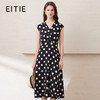 EITIE爱特爱时尚复古撞色波点V领收腰显瘦无袖连衣裙2025夏季新款B2507624 商品缩略图0