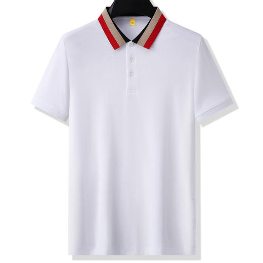 【100%棉】【DG】大依优型大码短袖POLO衫撞色翻领半袖体恤男加肥大码棉上衣胖子时尚休闲夏季 商品图4