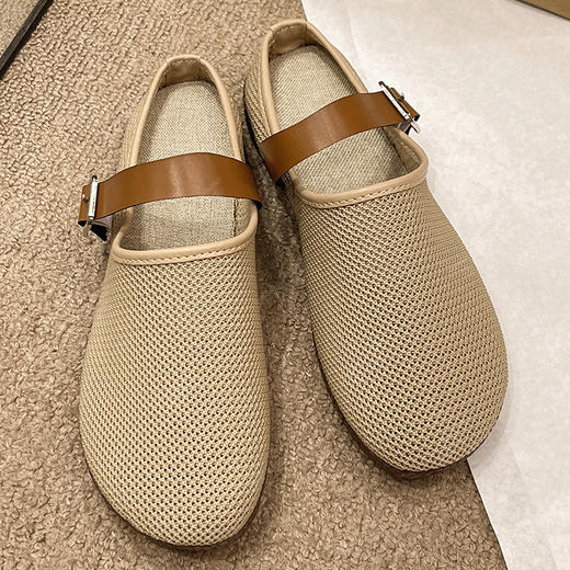 清完下架【意迪森】X6-KS13飞织网面包头半托2024夏季新款透气百搭复古软底ins女外穿凉拖鞋 商品图3