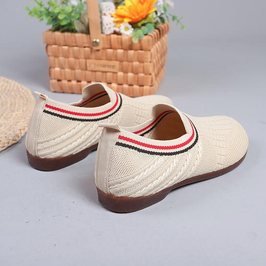 清完下架【意迪森】B25春季一脚蹬妈妈鞋平底飞织中老年布鞋软底懒人百搭女鞋 商品图2