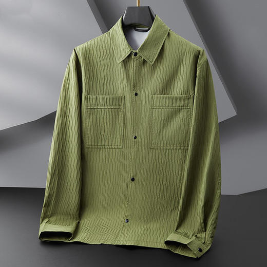 【DPF】大依优型大码泡泡纱工装夹克外套加肥加大号茄克衫男胖子上衣 商品图1