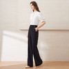 EITIE爱特爱高腰显瘦时尚微喇垂坠黑色百搭休闲裤夏季新款B2505604 商品缩略图3