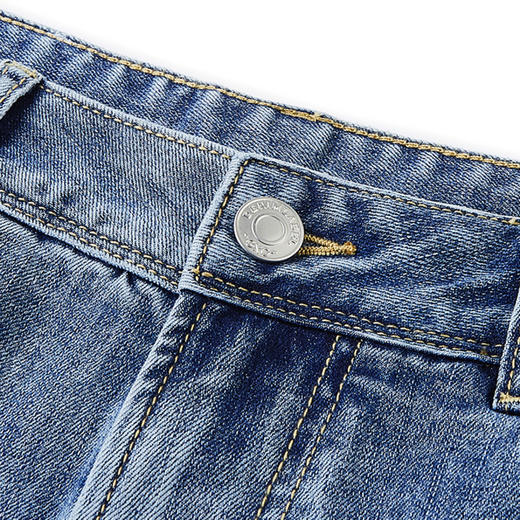 GXG男装  夏季凉感经典水洗休闲直筒牛仔裤男长裤爆款休闲裤 商品图3