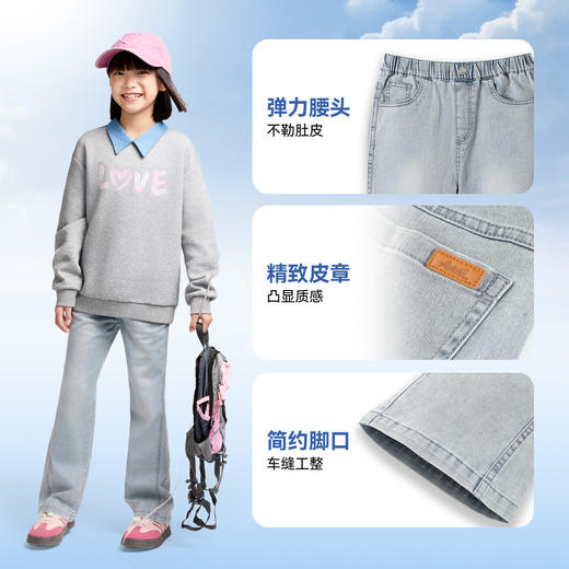 女童牛仔单裤春季新款安奈儿童装EG516016 商品图4