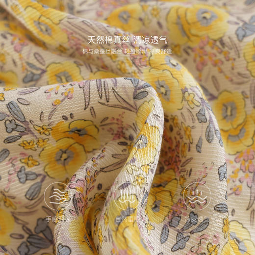 【马克珍妮 芦芙】新款夏装 女童碎花棉真丝连衣裙231031 商品图3