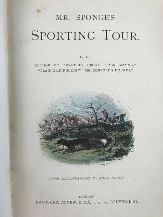 约1900年 瑟蒂斯《司彭吉先生的运动之旅》 约翰·里奇近百幅版画插图（含多幅彩色） 漆布精装大32开 商品图3