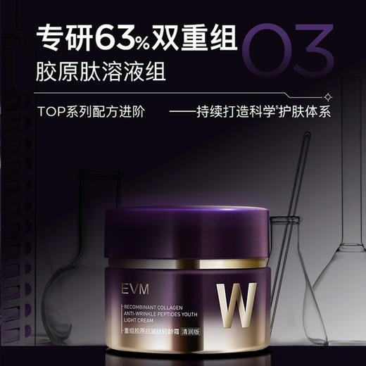 EVM 重组胶原抗皱肽轻龄霜TOP面霜 50g+赠同款8g 商品图3