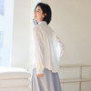 VICTORIA&VERA春季“素樱物语”系列复古法式优雅风白色蕾丝翻领口袋衬衫 商品缩略图7