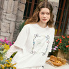 两三事梵高文艺童话精灵2025春新款蕾丝拼接长袖假两件印花t恤女S25CT480 商品缩略图3
