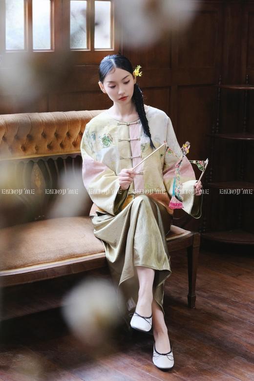 【门店同款】ENJOY春季云敛-春光推盏桥下春波中式外套 161944926 商品图8