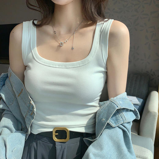 【新款宽肩吊带背心内搭 】夏季修身百搭遮副乳 外穿打底衫上衣女  商品图6