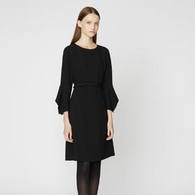 10003196836   宝姿PORTS 女装长袖中长连衣裙