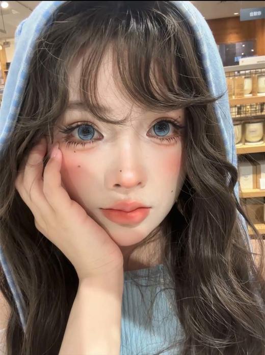 flowercolor 半年抛美瞳 泪钻冰蓝 直径14.5mm着色13.8mm 商品图7