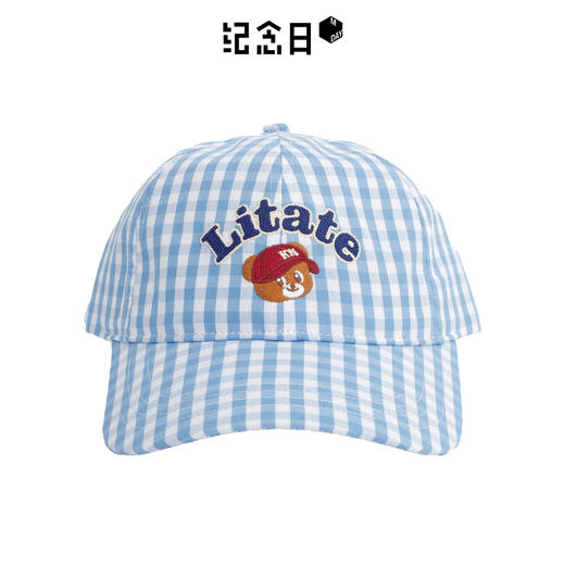 纪念日百货女款蓝色格纹小熊棒球帽160708446 商品图5