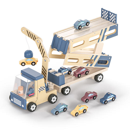 特宝儿男孩3到6岁儿童小汽车木质新款变形赛道玩具车 商品图6