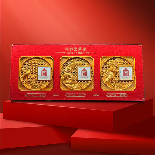 祥和紫禁城花丝摆件 燕京八绝之首 花丝錾刻邮璧盛典 艺术品收藏客厅办公室桌面摆设装饰品 商品图2