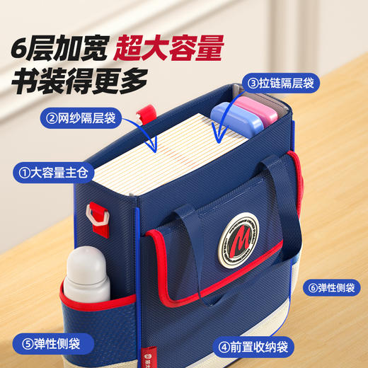 猫太子补习袋小学生手提大容量儿童可双肩书包书袋子补课手拎美术斜挎包初高中生学习专用男女孩轻便文件袋 商品图4