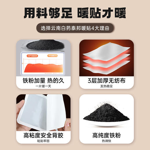 【官方正品】云南白药泰邦暖宝宝暖贴暖身贴防寒女生生理期经期保暖贴暖腰贴 商品图4
