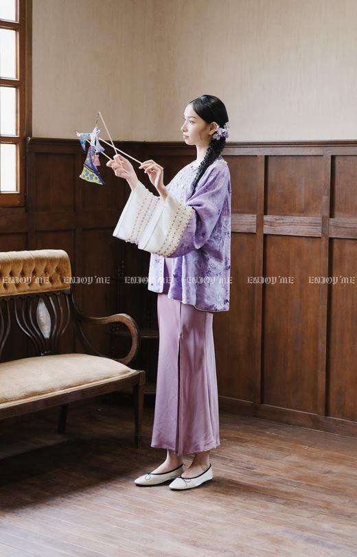 【门店同款】ENJOY春季云敛-春光推盏紫陌含烟中式外套 161946737 商品图7