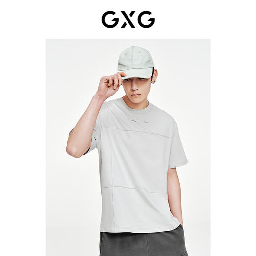 GXG男装 夏季热卖分割设计多色圆领短袖T恤#10D1440716B 商品图2
