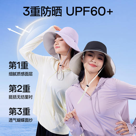 SIINSIIN渔夫帽大帽檐春夏两面遮阳帽女超轻防晒防紫外线太阳帽子 商品图4