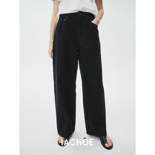棉仓3621519003-IACHOE【冈山牛仔】黑色牛仔裤 商品图2
