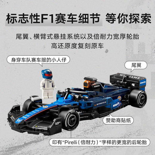 乐高积木威廉姆斯车队 FW46 F1赛车 L77249 商品图3